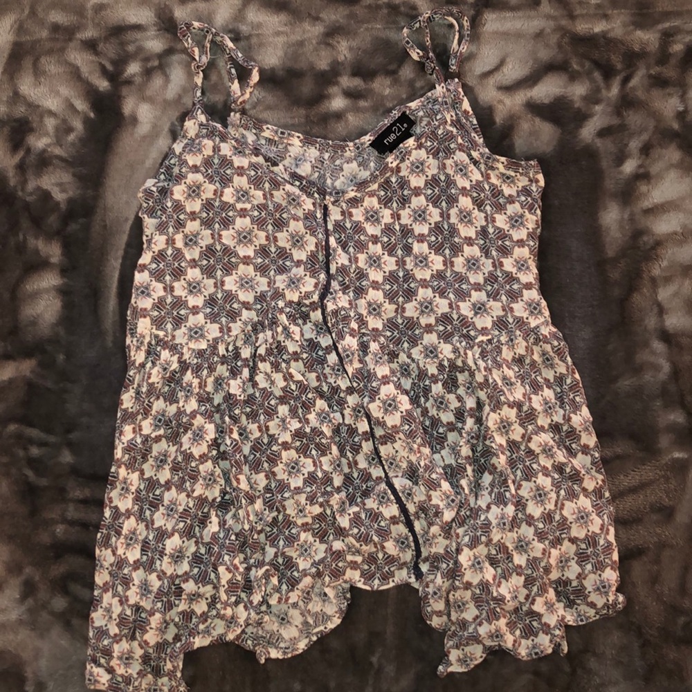 Floral pattern tank top
